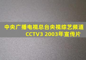 中央广播电视总台央视综艺频道 CCTV3 2003年宣传片